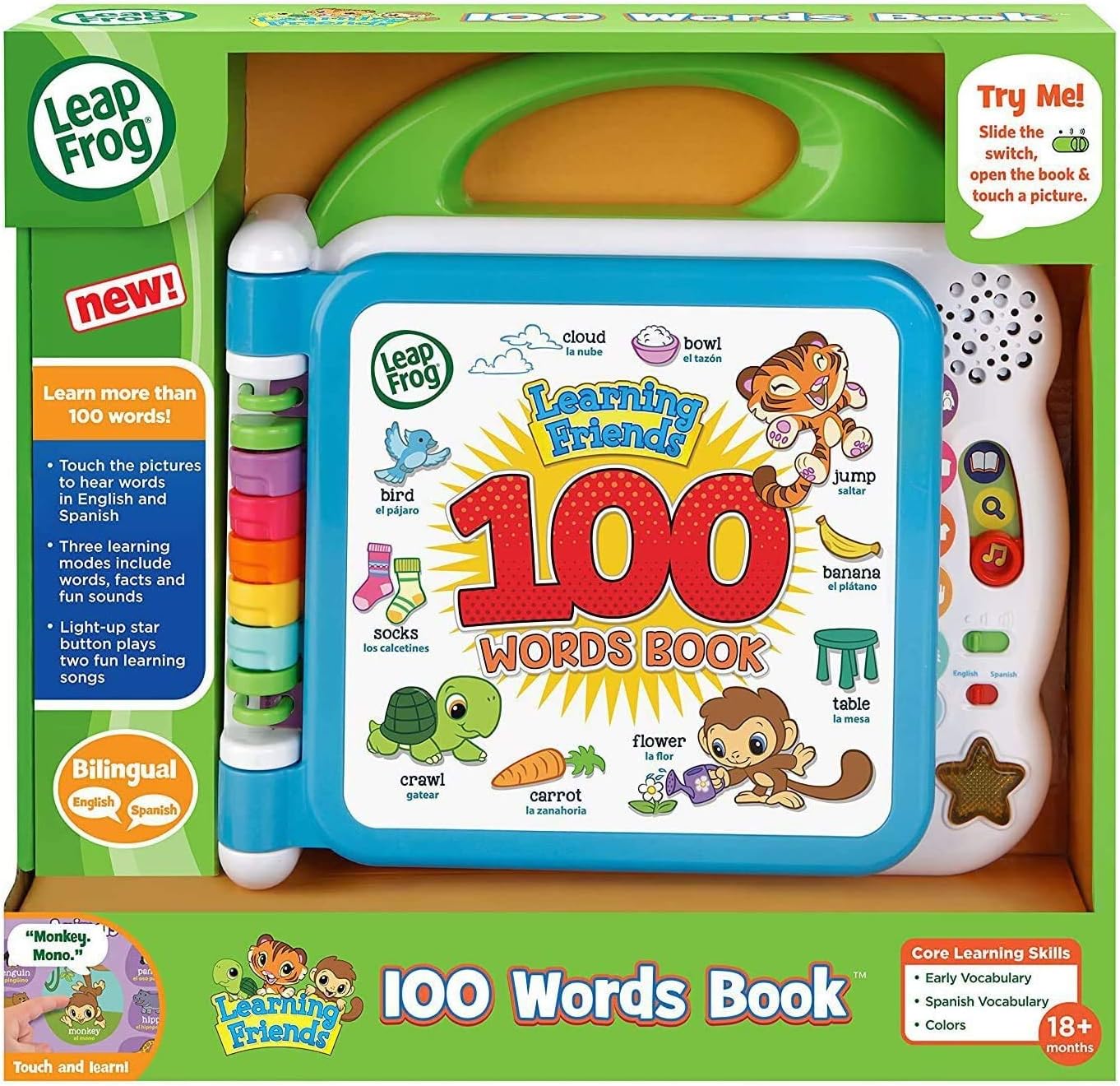 LeapFrog Learning Friends 100 Words Book (Frustration Free Packaging), Green